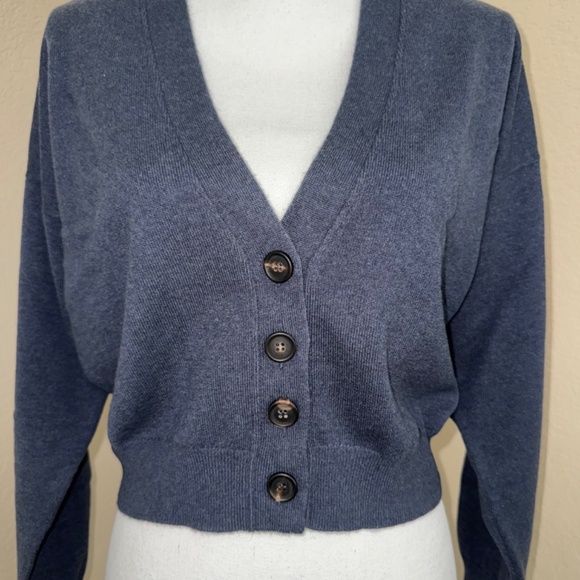 Brunello Cucinelli Cashmere cardigan with monili Size XXS Navy - Picture 6 of 14